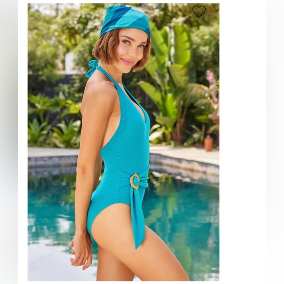 NWT TRINA TURK EMPIRE HALTER ONE PIECE - Picture 2 of 14